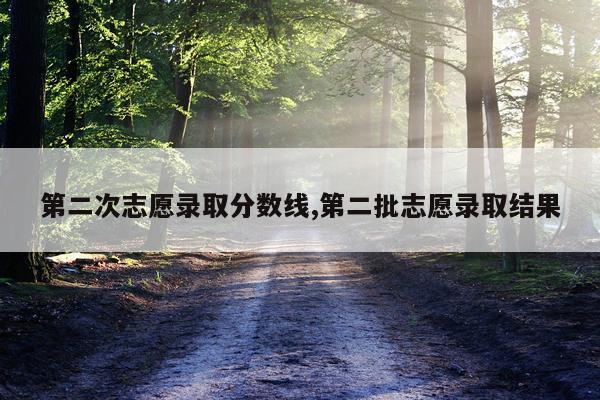 第二次志愿录取分数线,第二批志愿录取结果