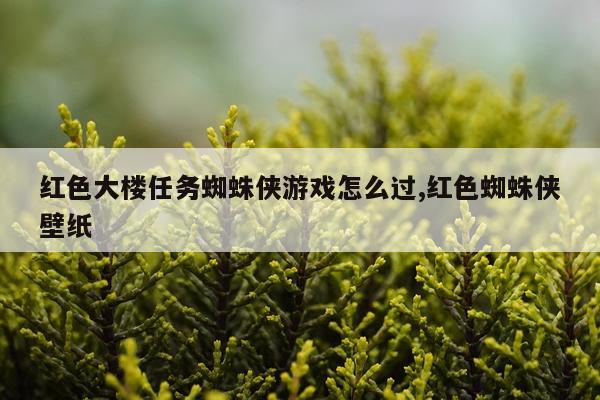 红色大楼任务蜘蛛侠游戏怎么过,红色蜘蛛侠壁纸