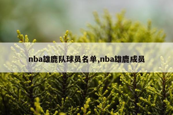 nba雄鹿队球员名单,nba雄鹿成员