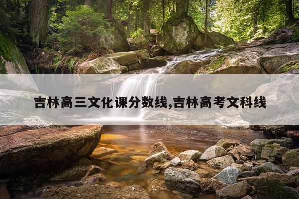 吉林高三文化课分数线,吉林高考文科线