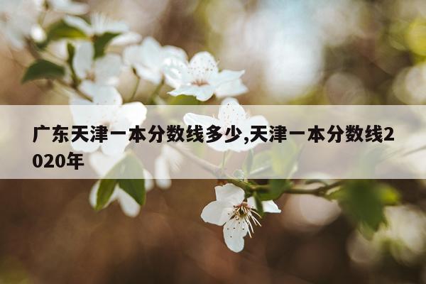 广东天津一本分数线多少,天津一本分数线2020年